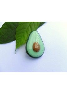 Брошка із скла Авокадо.