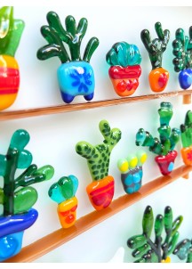 Скляне панно «Кіт в вазонах»